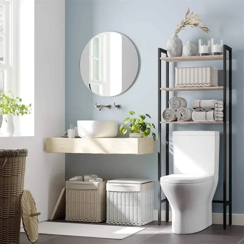 Étagère de rangement à 3 niveaux pour au-dessus des toilettes