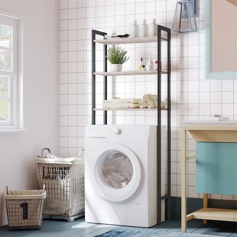 Étagère de rangement à 3 niveaux pour au-dessus des toilettes