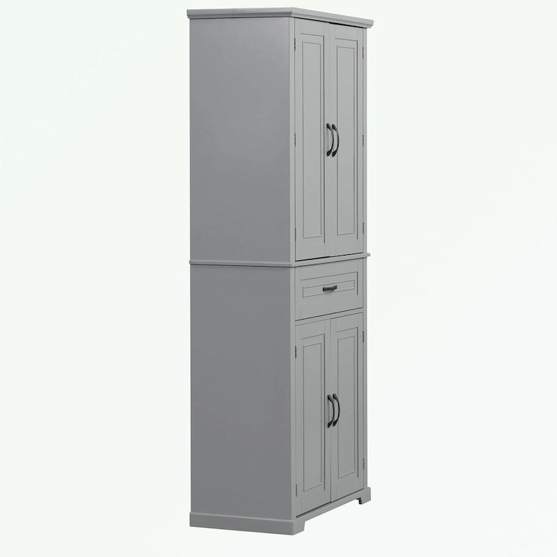 Meuble de rangement haut pour salle de bain avec portes et tiroir
