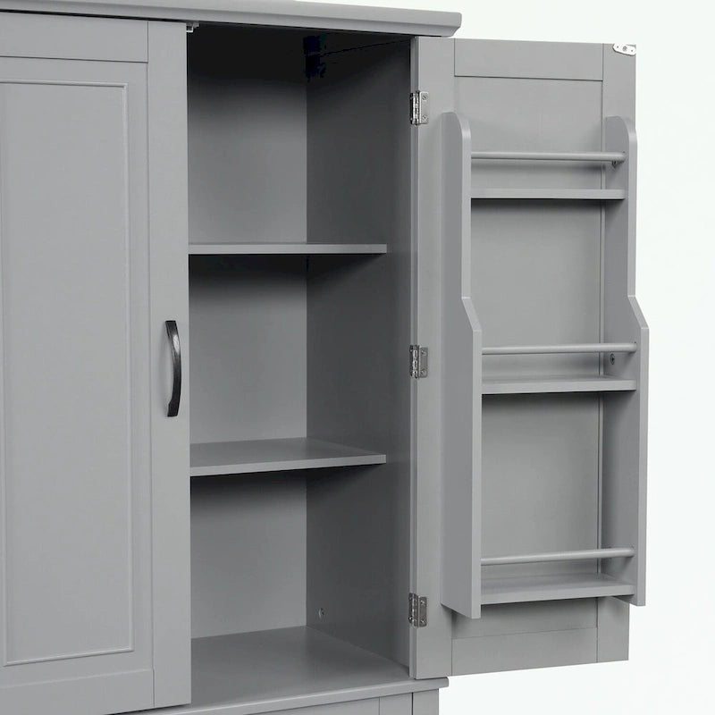 Meuble de rangement haut pour salle de bain avec portes et tiroir