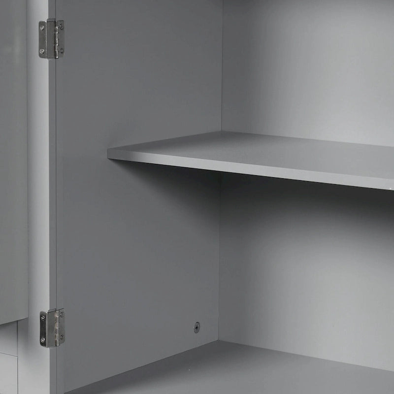 Meuble de rangement haut pour salle de bain avec portes et tiroir