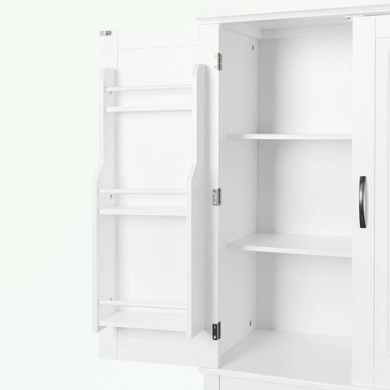 Meuble de rangement haut pour salle de bain avec portes et tiroir