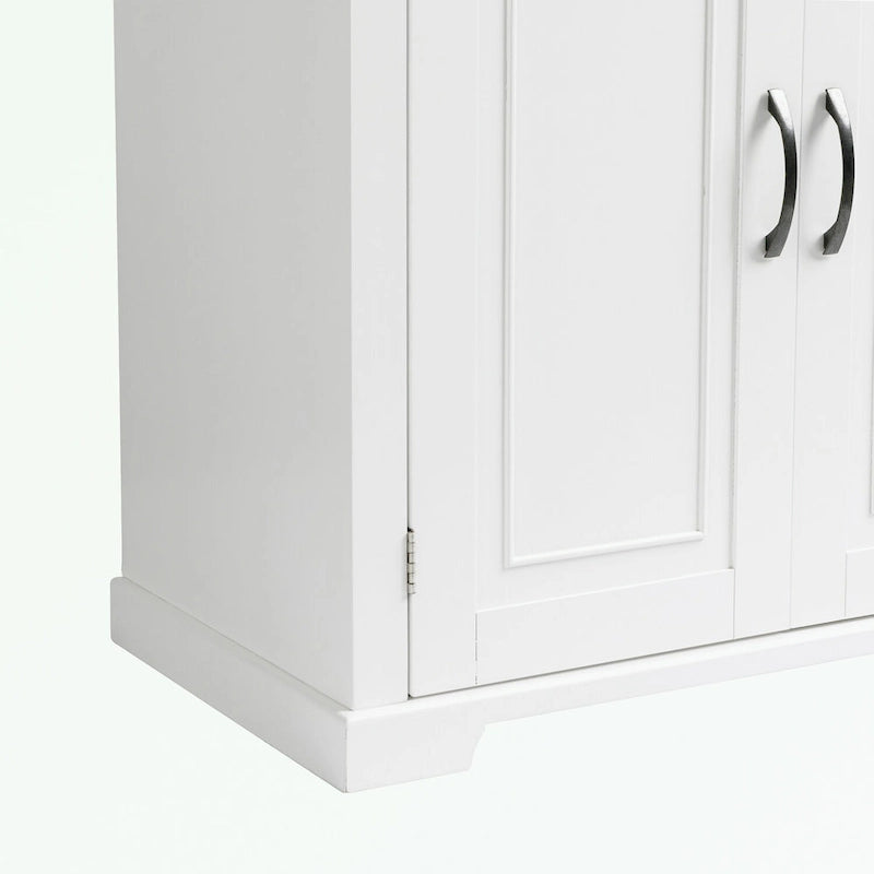Meuble de rangement haut pour salle de bain avec portes et tiroir