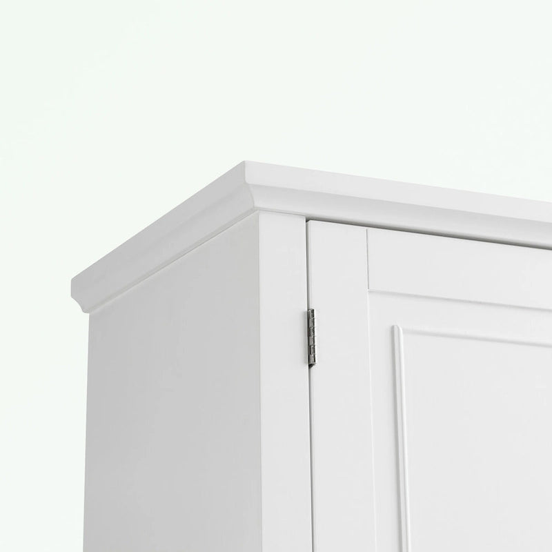 Meuble de rangement haut pour salle de bain avec portes et tiroir