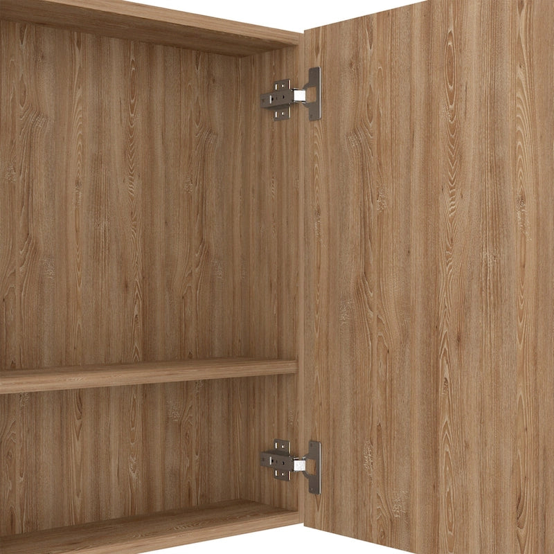 Armoire à pharmacie murale avec portes miroir et étagères de rangement