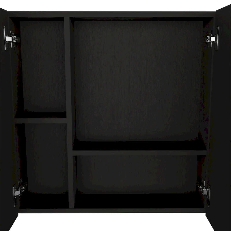 Armoire à pharmacie murale avec portes miroir et étagères de rangement