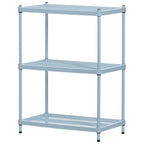 Étagère de rangement métallique à 3 niveaux pleine grandeur, blanche - 12
