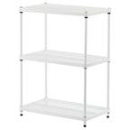 Étagère de rangement métallique à 3 niveaux pleine grandeur, blanche - 12
