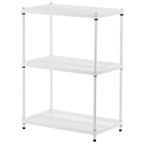 3 Tier Full-Size Metal Storage Shelving Unit Rack, White - 12