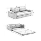 Upholstered Futon Sofa with Pull-Out Sleeper Couch, Muticolour Choice Foldable Tufted Loveseat With Cup Holder
