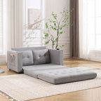 Upholstered Futon Sofa with Pull-Out Sleeper Couch, Muticolour Choice Foldable Tufted Loveseat With Cup Holder