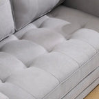 Upholstered Futon Sofa with Pull-Out Sleeper Couch, Muticolour Choice Foldable Tufted Loveseat With Cup Holder