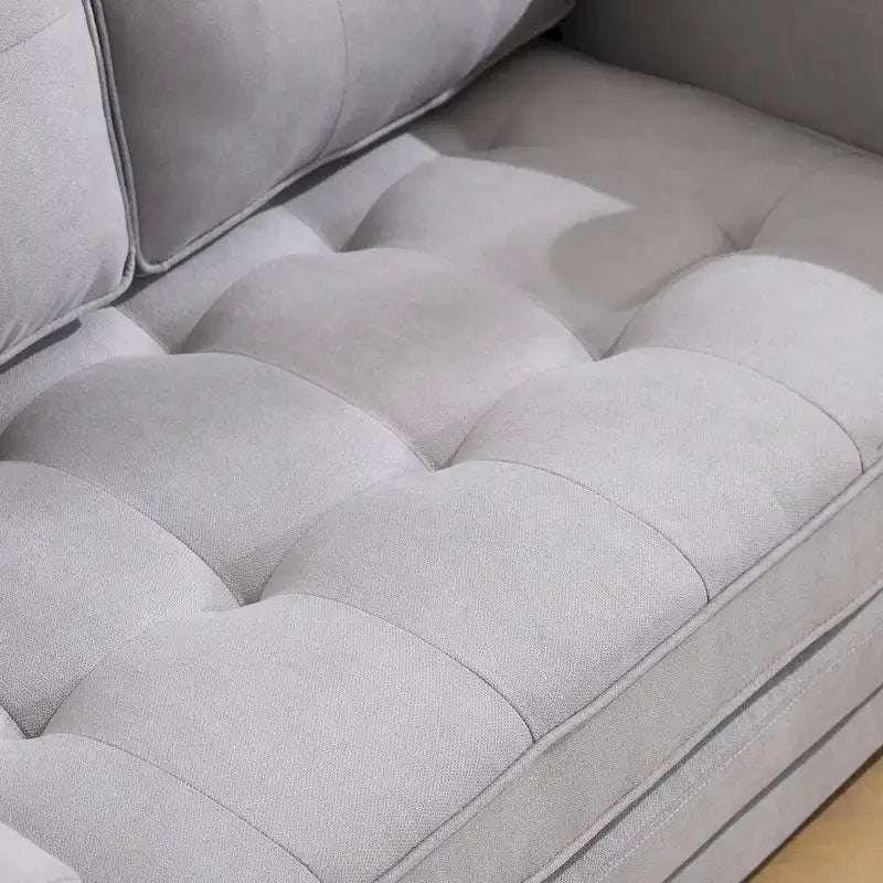 Upholstered Futon Sofa with Pull-Out Sleeper Couch, Muticolour Choice Foldable Tufted Loveseat With Cup Holder